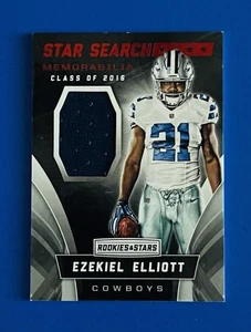 2016 Rookies & Stars Ezekiel Elliott Cowboys Star Search Jersey Rookie Karte #6 - Bild 1 von 2