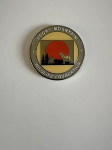 Moneda Ficha Fundación Vida Silvestre Montañas Rocosas Cheyenne El Lobo Curativo - Imagen 1 de 4