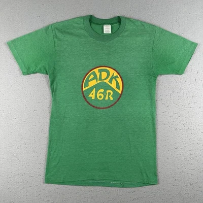 Vtg 80s ADK 46-r Adirondack Mountains T Shirt Men’s Medium Green Short Sleeve  - Image 1 of 4