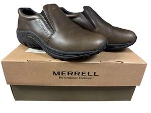 Merrell Women’s Size 6.5 Jungle Moc Leather Parsley Brown Slip On Shoes - Picture 1 of 6