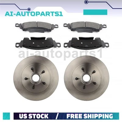 Conjunto de rotores de freno delanteros y buje + pastillas de freno para Chevrolet Bel Air 1971-1975 Foto 1 de 4