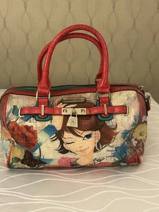 Super cute Nicole Lee Handbag Satchel Purse Top Handle Print - Picture 1 of 13
