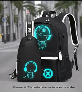 BRAND NEW 2 Luminous Campus BACK TO SCHOOL BACKPACK SET *Fast shipping** - Bild 1 von 10