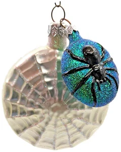 Patricia Breen Victoriano Telaraña Perla Negro Halloween Adorno de Navidad - Imagen 1 de 11