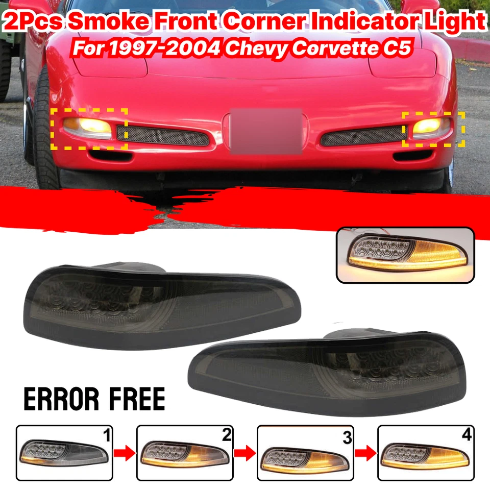 Luz de estacionamiento LED secuencial de esquina DRL para Chevy Corvette C5 97-04 Foto 1 de 4