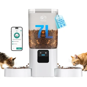 Automatic Cat Feeder 2 Cats with Slow Feed: Dual Automatic Dog Feeder with 5G... - Bild 1 von 9