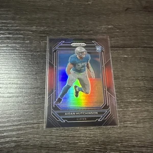 2022 Panini Chronicles AIDAN HUTCHINSON Black Red PRIZM 86/99 RC Lions - Picture 1 of 8