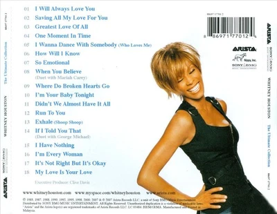 WHITNEY HOUSTON - THE ULTIMATE COLLECTION NEW CD