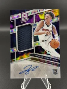 2023-24 Spectra - Rookie Patch Auto Julian Strawther RPA #221 Supernova /75 (RC) - Picture 1 of 2