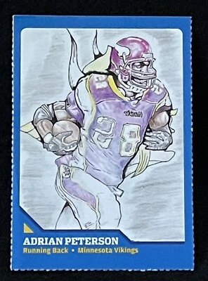 Adrian Peterson Kid Drawing 2008 Sports Illustrated for Kids SI #325 NFL Vikings - Image 1 of 2