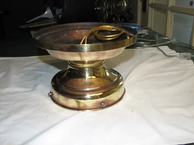 Antique Brass Flush Mount Ceiling Fixture- 6" - Image 1 of 4