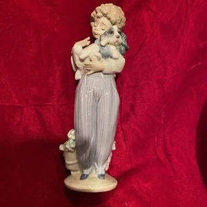 Lladro-My Buddy Boy With Dog "Perrito Convaleciente" Figurine #7609- Mint! - Picture 1 of 4