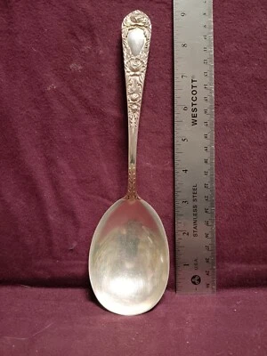 Sterling S Kirk & Son CUCHARA PARA SERVIR ENSALADA DE ROSAS 9 1/4" 110 gramos sin monograma Foto 1 de 4