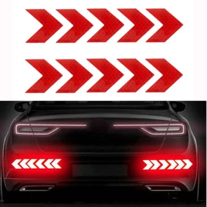 10Pc Car Reflective Arrow Sign Safety Tape Warning Decal Stickers Accessories - Bild 1 von 12