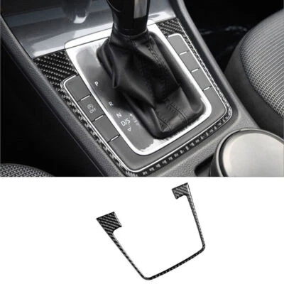 Cubierta de cuadro de cambio de marchas interior de fibra de carbono para Volkswagen Golf 2013-2017 Foto 1 de 4