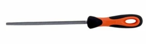 Bahco SMOOTH ROUND FILE Double Cut, Tapered Tip, Ergonomic Handle-200mm Or 250mm - Picture 1 of 3
