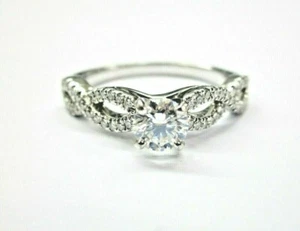 Runder geflochtener Diamant Verlobungsring 14Kt Weißgold 0,80Ct F-VVS1 GIA - Bild 1 von 6