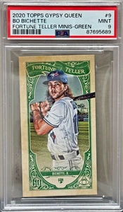 2020 Topps Gypsy Queen Bo Bichette Fortune Teller Mini Green Rookie #/99 PSA 9 - Picture 1 of 2