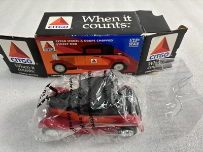 Model A Coupe Chopped Street Rod CITGO - Cast Collector Bank 1:25 Scale NEW - Image 1 of 4