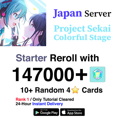 JP 147000+ Gems Project Sekai Colorful Stage FT Hatsune Miku Starter Fresh • 9.95€
