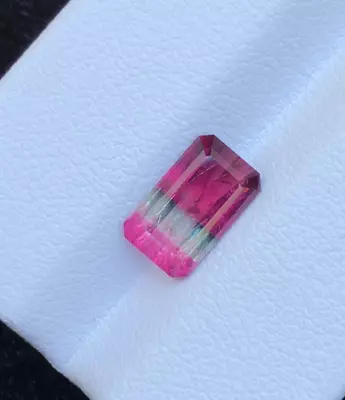 2-Cts Rare Rich Bi Color Tourmaline Faceted From Afghanistan - Image 1 of 4