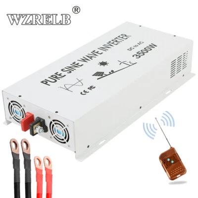 3500W Pure Sine Wave Inverter 24V to 110 120V Power Converter Car Remote Control - Image 1 of 4