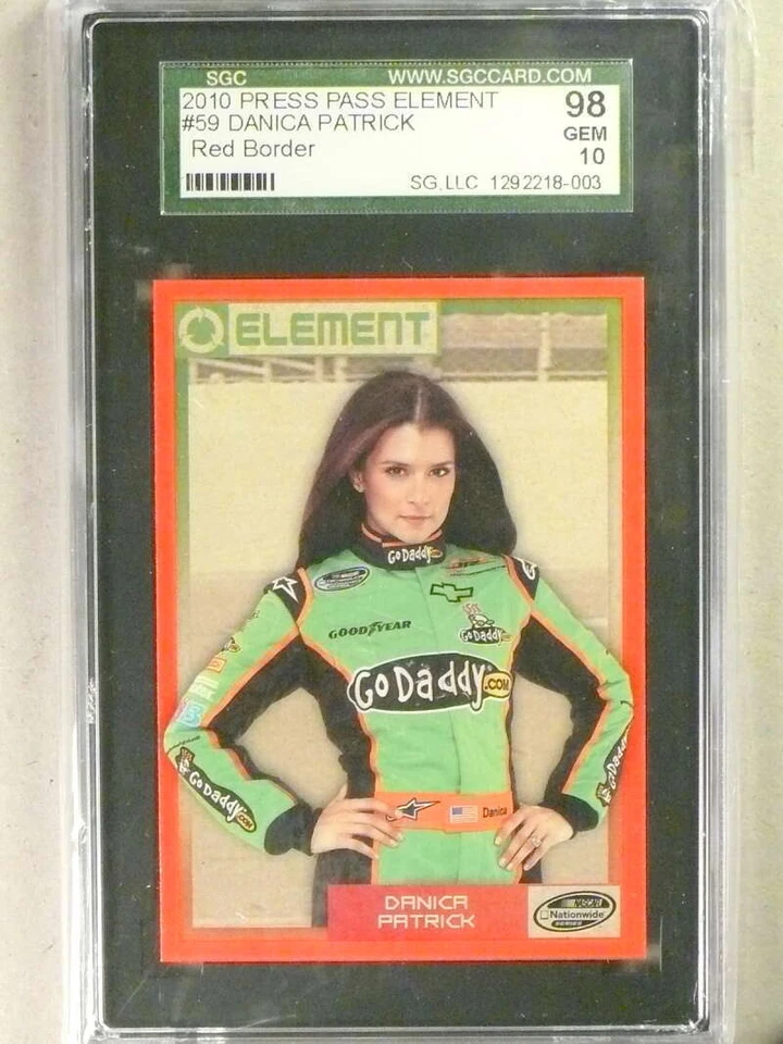 2010 Press Pass Element Red Border Danica Patrick rc rookie #59 SGC 98 GEM - Image 1 of 1