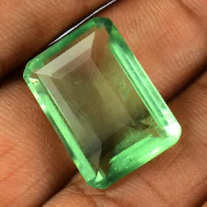 25 Karat Feinste Qualität Natürliches Grün Fluorit Smaragd Schliff Form Lose - Bild 1 von 4