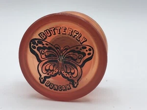 Duncan Butterfly Yo-Yo Yoyo Orange Red with a Black Decal 1986 - Picture 1 of 4