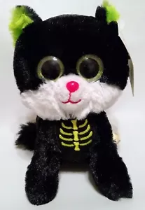 Nuevo MTY Halloween Gato Negro Esqueleto Verde Peluche Relleno 7" 2021 Walmart Nuevo con Etiquetas - Imagen 1 de 2
