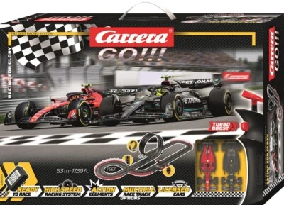 Carrera GO!!! Racing for Glory F-1 Ferrari & Mercedes AMG Slot Car Set - image 1 of 4
