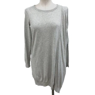 Vestido Allsaints Sago Feminino 8 Cinza Seda Algodão Ombro Frio Assimétrico  - Imagem 1 de 4