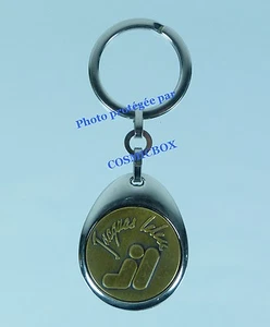 Porte-clés métal ancien JACQUES LELEU fabricant de canapés pub keychain keyring - Foto 1 di 1