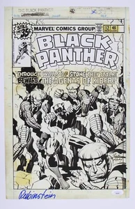 1970s-2000s Joe Rubinstein "Black Panther" Signed 11x17 Print (JSA) - Picture 1 of 1