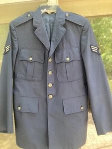 Abrigo Alistado 39 Regular Azul De Colección Fuerza Aérea de los Estados Unidos Vestido de Servicio USAF - Imagen 1 de 14
