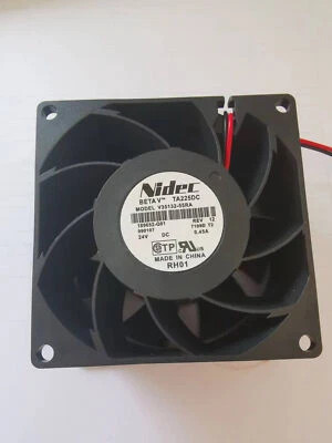 1pc Nidec V35132-55RA 8038 8CM 24v 0.45A  2-wire  Inverter Cooling Fan - Image 1 of 3