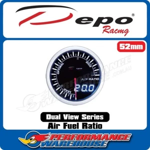 Depo Racing Air Fuel Ratio Stepper Motor Gauge 52mm Dual View, Race, Drift - Picture 1 of 3