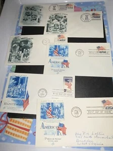 AMERICAN FLAG (5 CENT REGULAR POSTAGE) FDI ARTMASTER/ARTCRAFT Lot Of 6 Evelopes - Picture 1 of 11