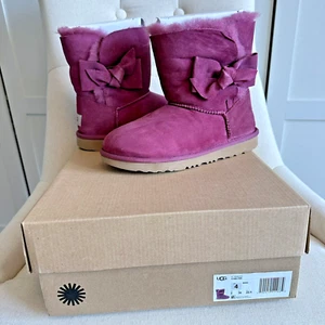 UGG Daelynn Suede Boots Youth Size 4 Boug Burgundy Purple Pink Wmns 5.5 New NIB - Bild 1 von 9