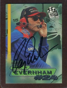 Tarjeta autografiada de carreras de autos Ray Evernham - 1999 Press Pass firmada a mano - Imagen 1 de 2
