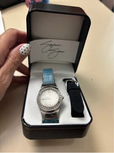 Women's Suzanne Somers Collection Watch Silver Blue - Picture 1 of 6