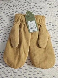 NWT~ Goodfellow & Co sz M/ L Men's Lined Suede Leather Mittens Gloves - Picture 1 of 3