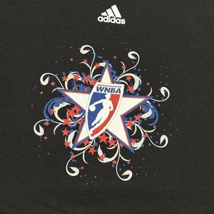 Vintage WNBA Logo All Star Weekend Stars VTG Adidas Shirt Adult Size L Y2K RWB - Picture 1 of 7