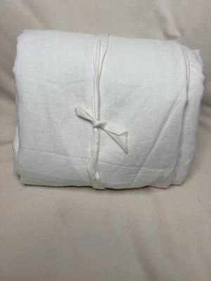 West elm European Flax Linen Blackout 1 Curtain - 48x84 - White - Image 1 of 4