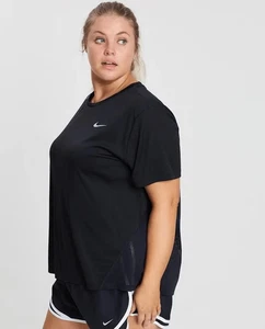 Camiseta para correr Nike Miler negra/reflectante para mujer talla 1X NUEVA - Imagen 1 de 8
