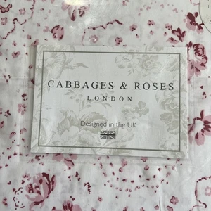 Cabbages & Roses King 4pc Sheet Set Pink White Floral New Penny Raspberry NEW - Picture 1 of 7