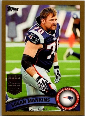 2011 Topps Gold Logan Mankins New England Patriots #208/2011 Foto 1 de 2