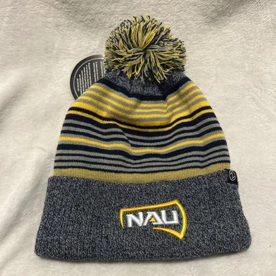 NAU Northern Arizona University College Football Knit Beanie Zephyr With Pom NWT - Image 1 of 3