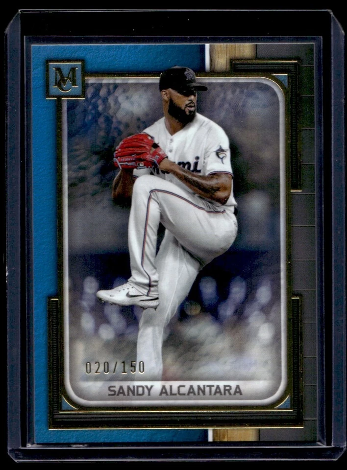 2023 Topps Museum Collection Blue Sandy Alcantara 020/150 Miami Marlins #15 - Image 1 of 2
