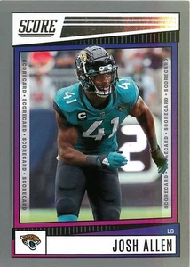 2022 Panini Josh Allen Base Set GRAY SCORECARD PARALLEL - Picture 1 of 2